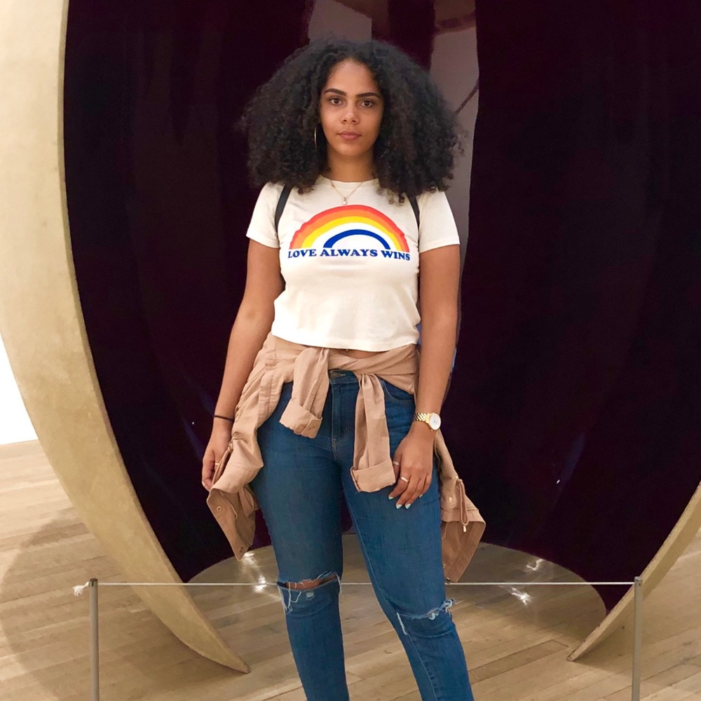 Love Always Wins Graphic Crop Top Tee